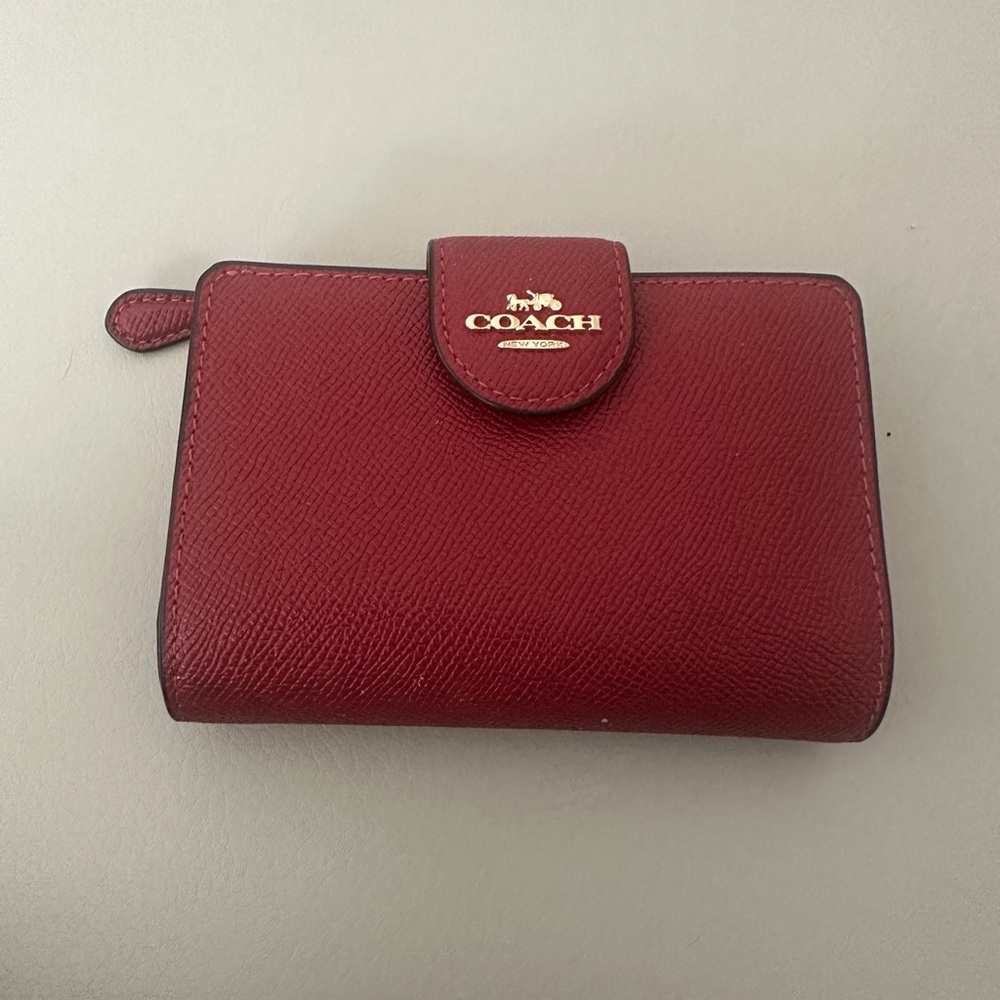 Red Coach Wallet , 5in by 4inch